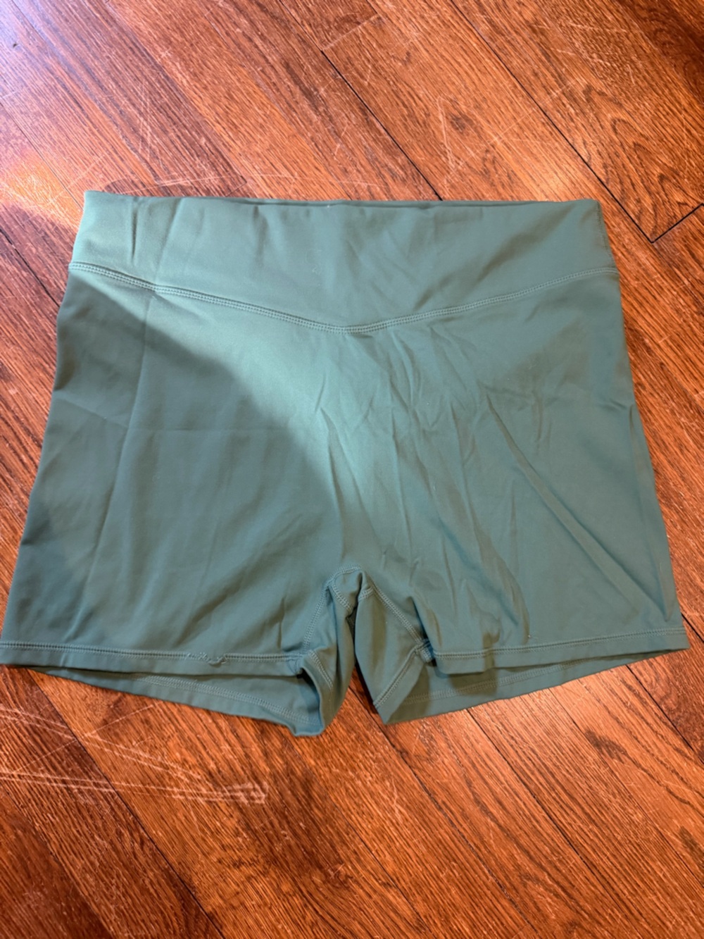Balance Athletica Teal Green High-Waist Workout Shorts